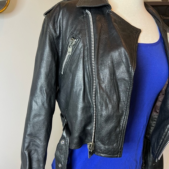 Vintage Crop Motorcycle Jacket sz S - Picture 6 of 15